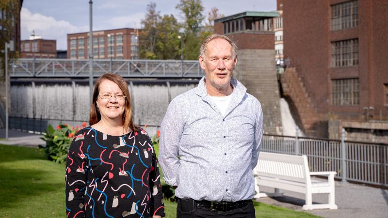 Tampereen kaupungin työllisyys- ja kasvupalvelujen Yrityskoordinaattori Paula Yrjänheikki ja Projektipäällikkö Harri Katajisto