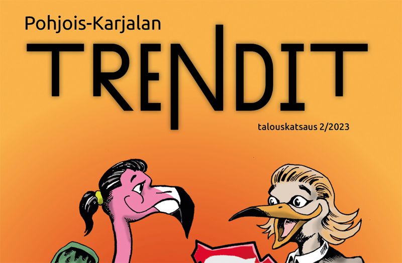 Ote Pohjois-Karjalan TRENDIT -talouskatsauksen 2/2023 kannesta