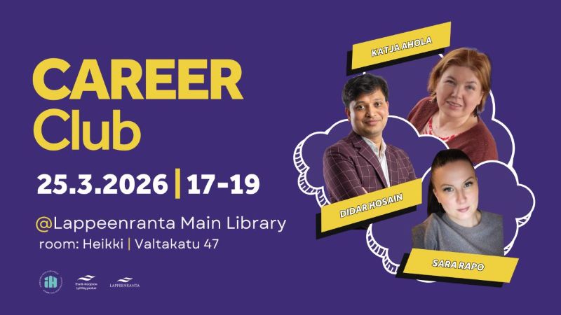 Mainoskuva tapahtumasta, jossa puhujien kuvat ja kerrotaan tapahtuma-aika ja paikka.