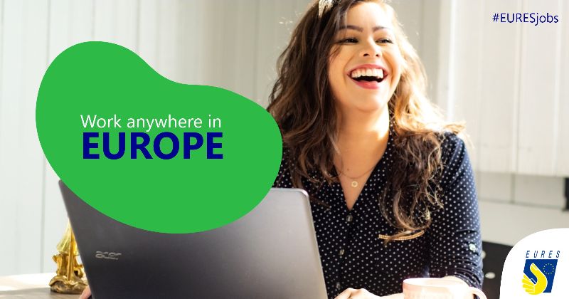 Work anywhere in EUROPE (työskentele missä tapahansa euroopassa). Eures