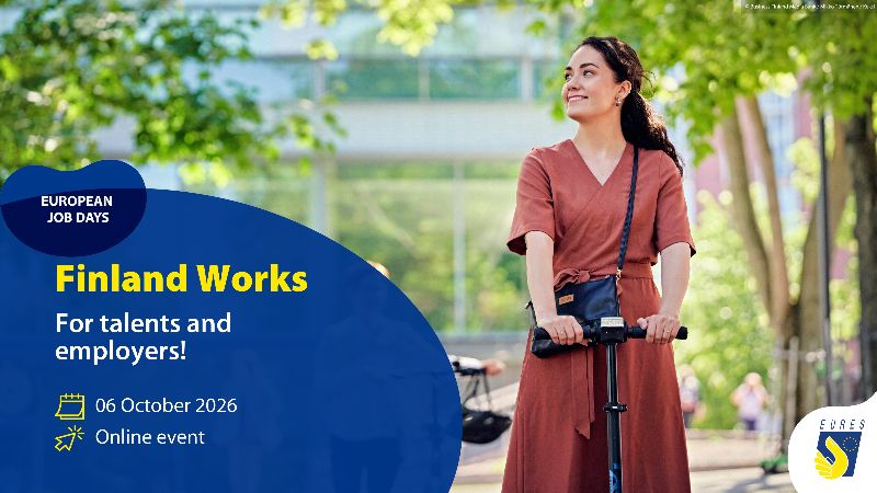 Finland Works <br/>For talents and employers!<br/>6 October 2026<br/>Online event