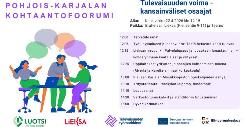 Pohjois-Karjalan kohtaantofoorumi.