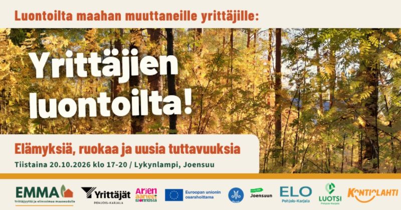 Luontoilta maahan muuttaneille yrittäjille.