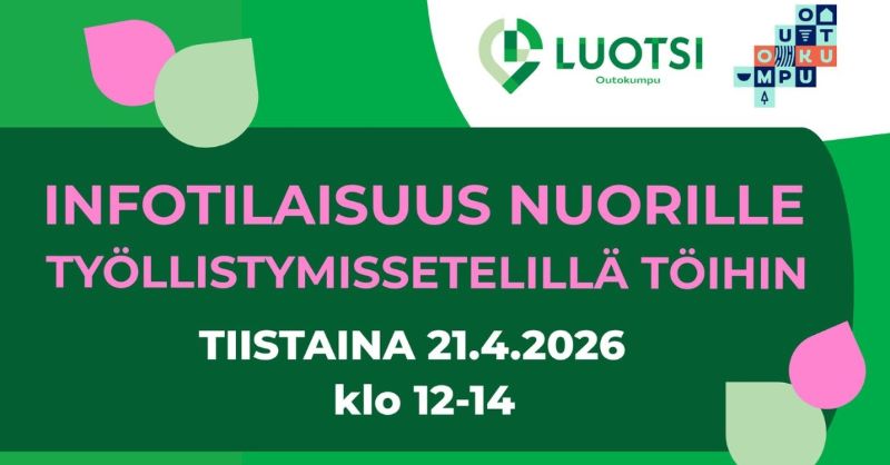 Infotilaisuus nuorille: Työllistymissetelillä töihin.