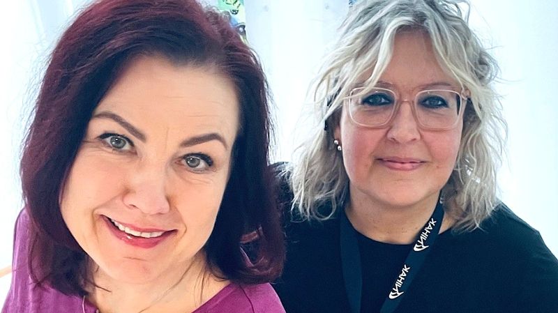 NIHAKin Welcome-hankkeen projektipäällikkö Kristiina Nyman ja asiantuntija Marjo Tenhunen.
