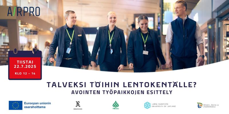 Talveksi töihin lentokentälle? Avointen työpaikkojen esittely.