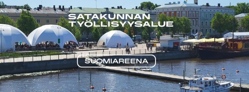 Porin Eteläranta, tekstinä satakunnan työllisyysalue ja suomiareena. 