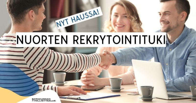 Nuorten rekrytointituki, nyt haussa. 